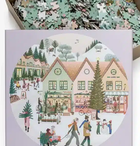 puzzle white christmas vissevasse 1000 pièces