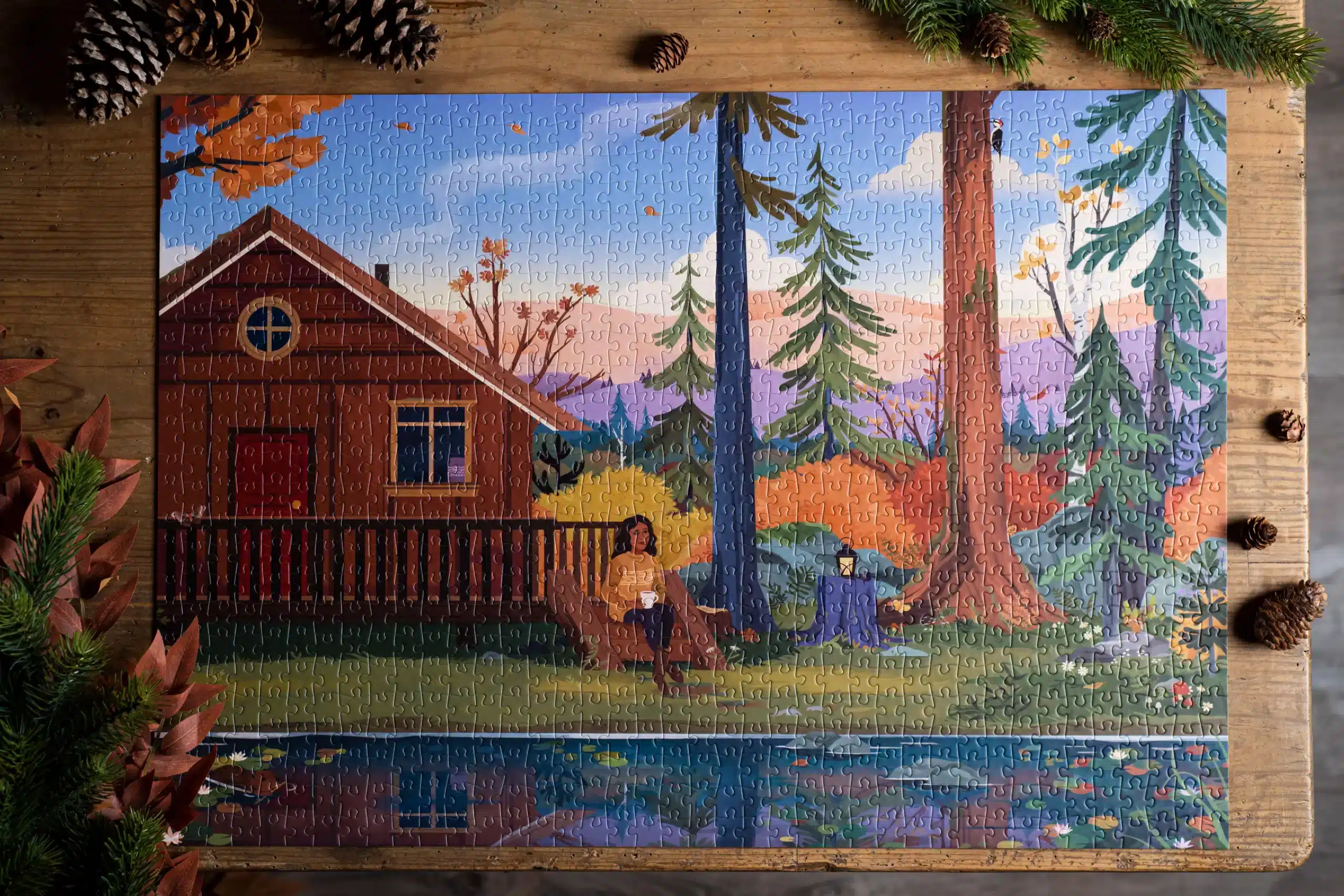 Autumn cottage puzzle Trevell 1000 pièces