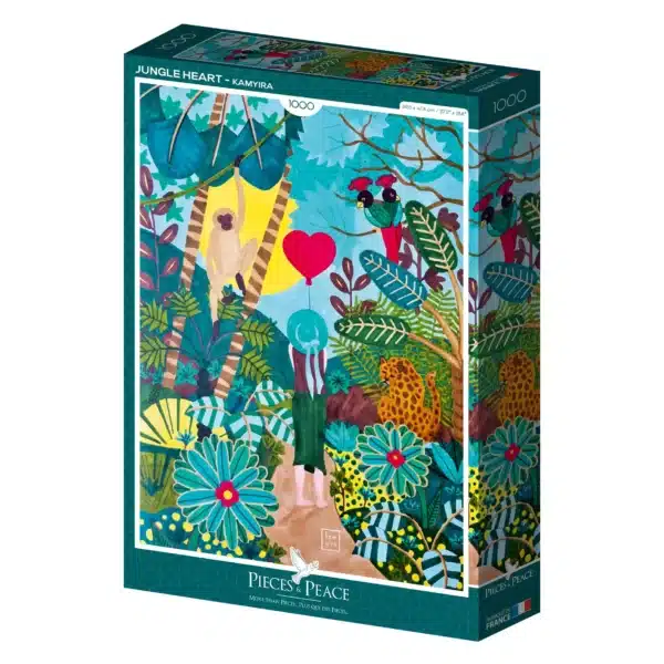 Puzzle Jungle Heart pieces & peace 1000 pièces