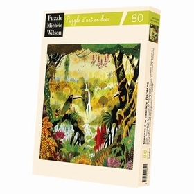 Toucans à la cascade puzzle michèle wilson 80 pièces