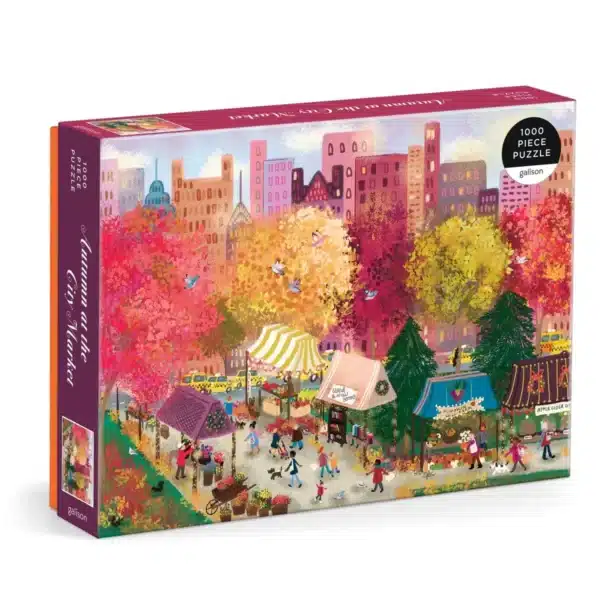 Autumn at the City Market 1000 Pieces Puzzle Galison