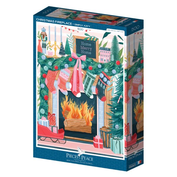 puzzle Christmas Fireplace pieces & peace 500 pièces