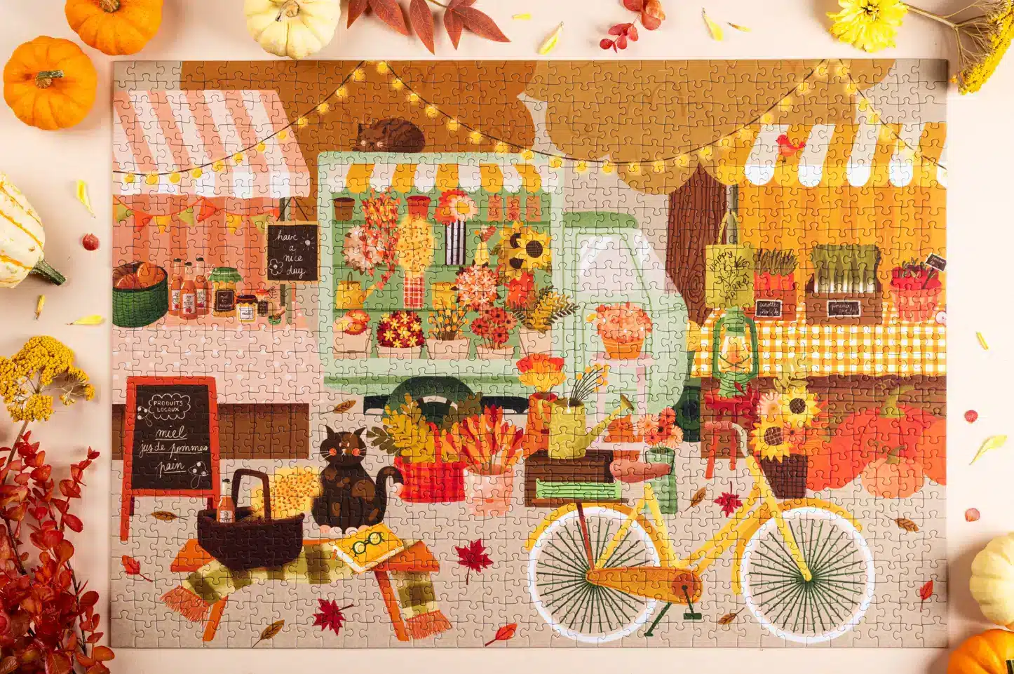 puzzle marché d'automne les éditions heol 1000 pièces