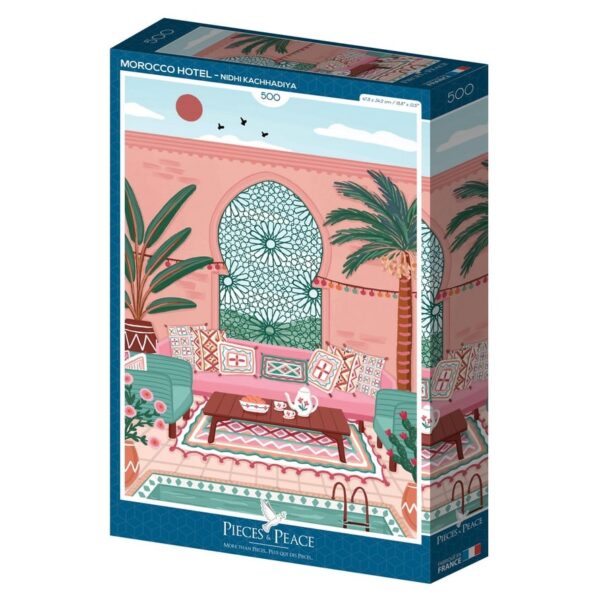 puzzle Morocco hotel 500 pièces pieces and peace