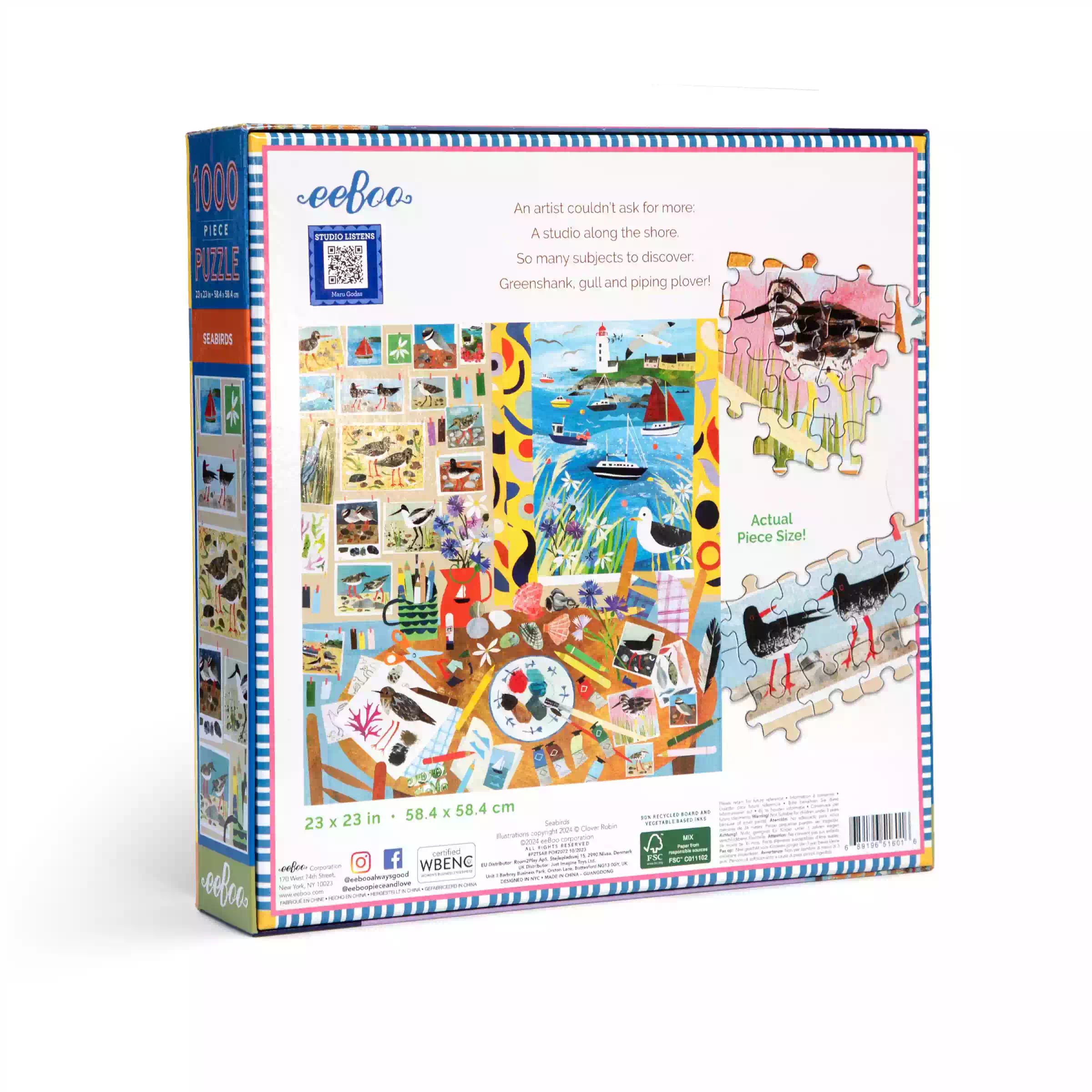 Puzzle Seabirds 1000 pièces eeboo