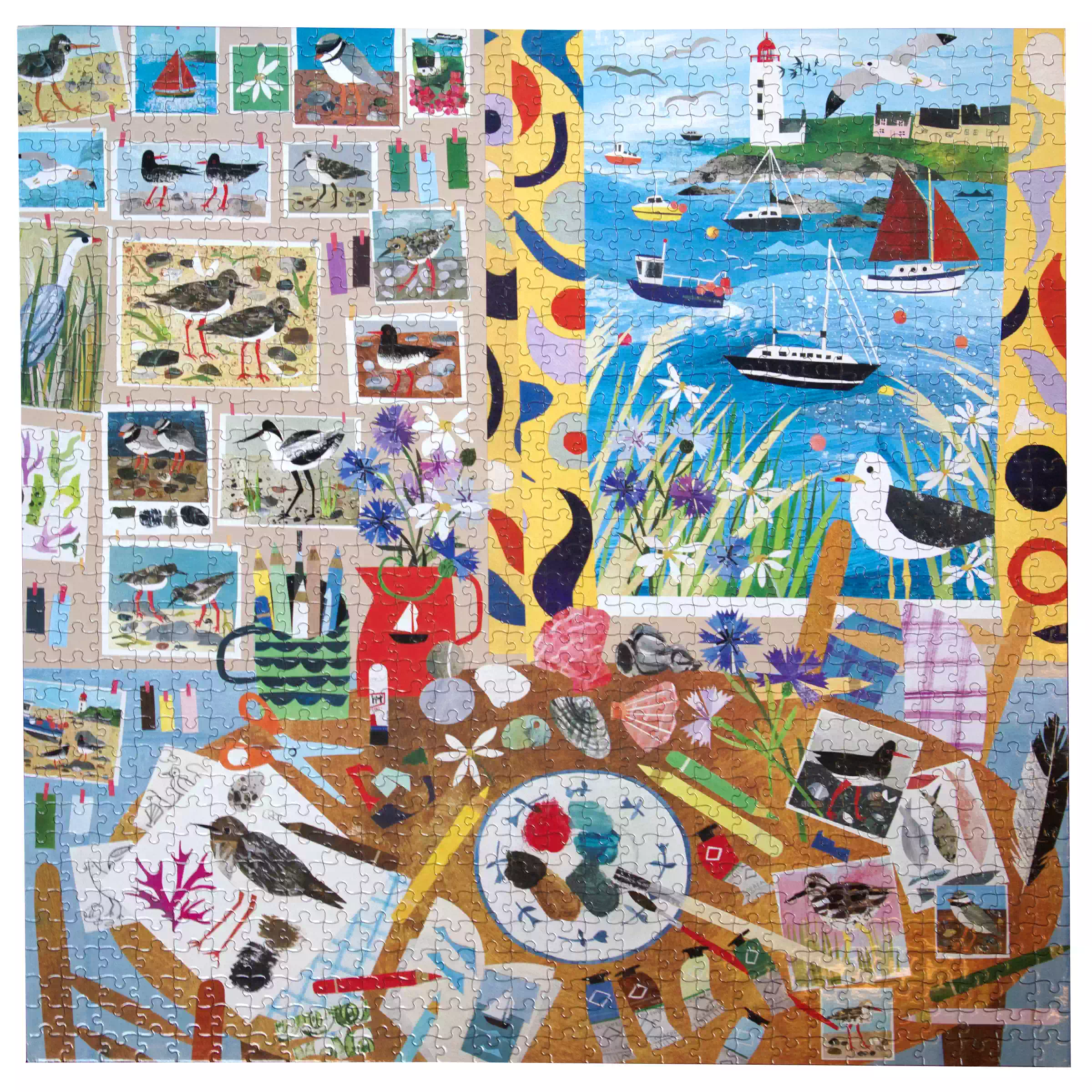 Puzzle Seabirds 1000 pièces eeboo