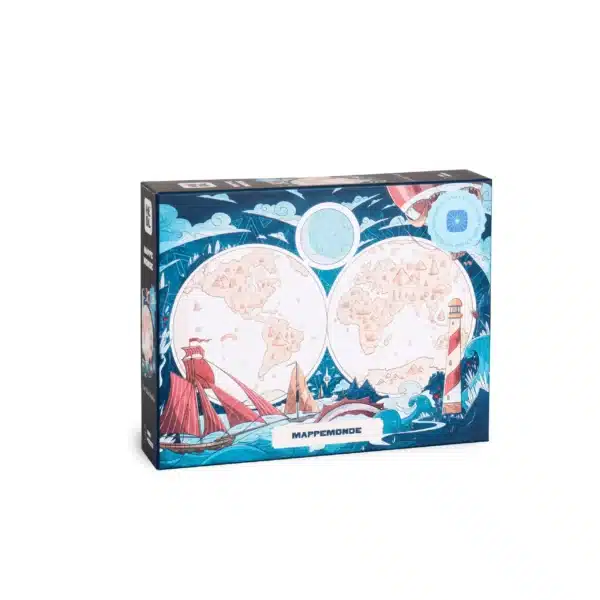 puzzle mappemonde les éditions heol 1000 pièces