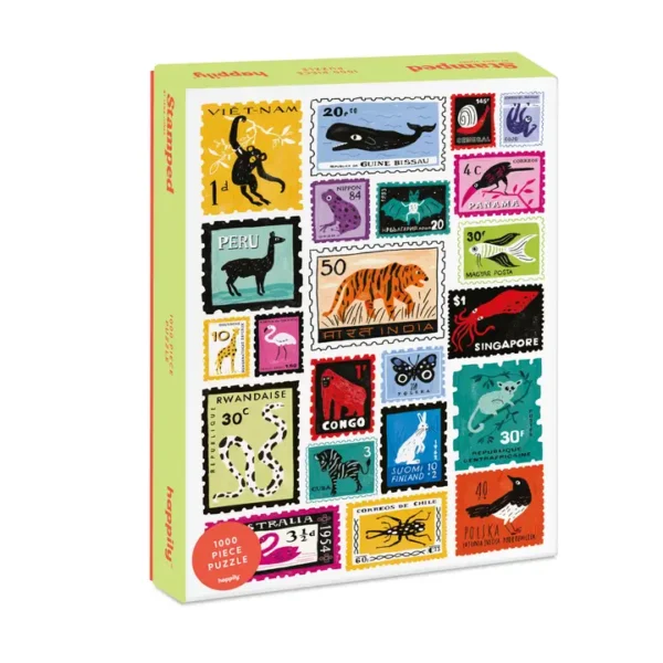 puzzle Animal Stamps happily 1000 pièces