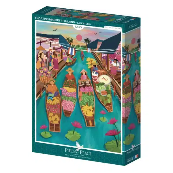puzzle Floating Market Thailand pieces & peace 1000 pièces
