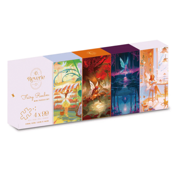Set Mini Puzzles Fairy Realm - 4x99 pièces- Reverie Puzzle