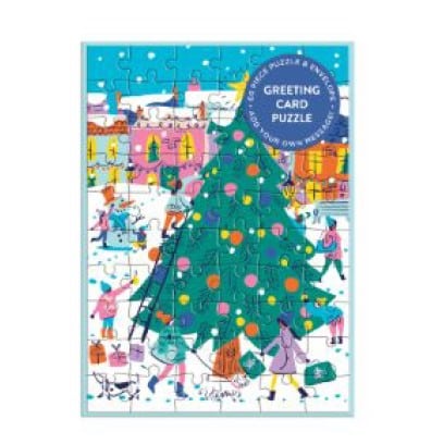 greeting card merry & bright galison
