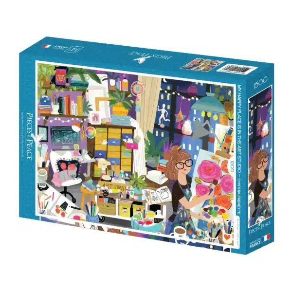 Puzzle My Happy Place is in the Art Studio - Pieces & Peace - 1000 pièces