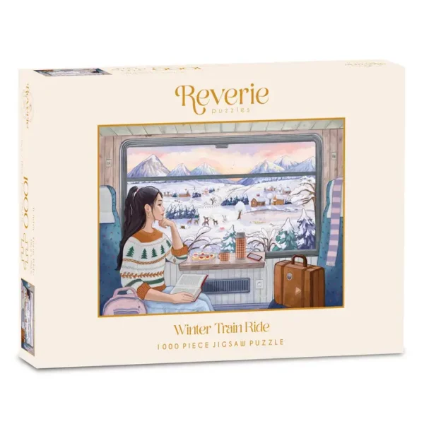 puzzle Winter train ride de 1000 pièces de la marque Reverie Puzzle