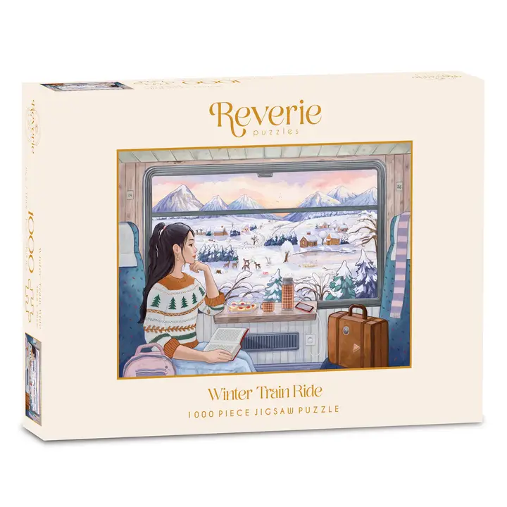 puzzle Winter train ride de 1000 pièces de la marque Reverie Puzzle