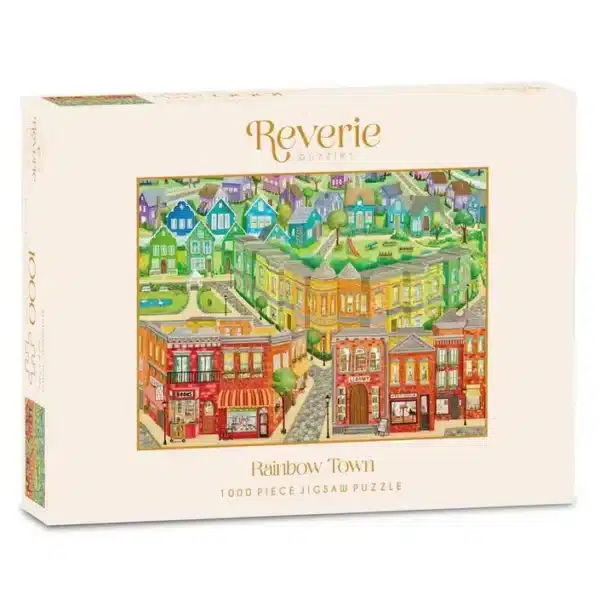 puzzle Rainbow Town de la marque reverie et composé de 1000 pièces