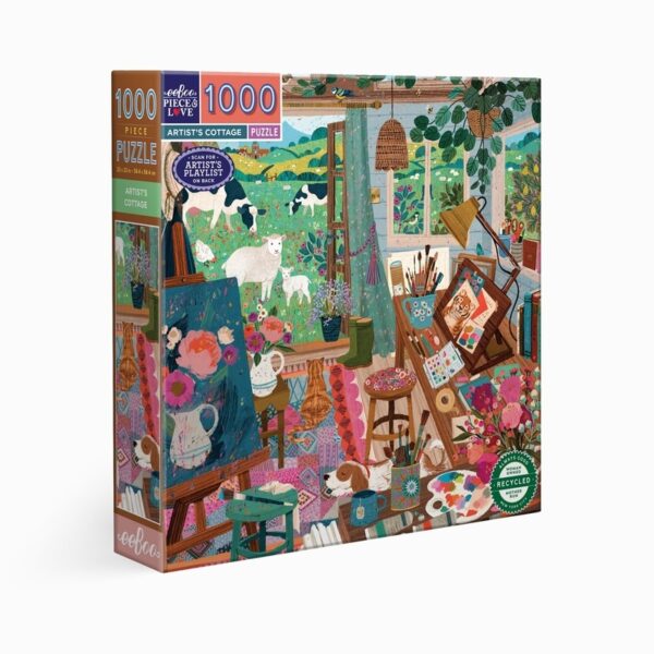 puzzle Artist's Cottage de la marque Eeboo de 1000 pièces