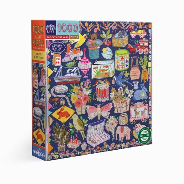 puzzle The Cat & The Yarn de la marque Eeboo de 1000 pièces