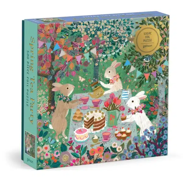 Puzzle Spring Tea Party de la marque galison composé de 500 pièces