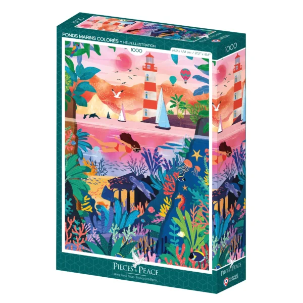 puzzle fonds marins colores de la marque pieces & peace