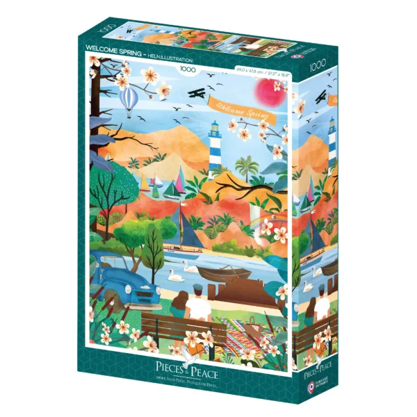 puzzle welcome spring de la marque pieces & peace