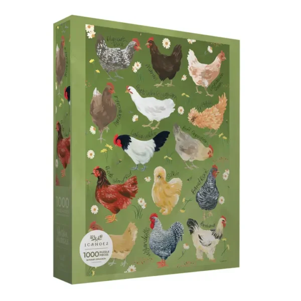 puzzle Chicken Meadows de la marque 1canoe2 composé de 1000 pièces