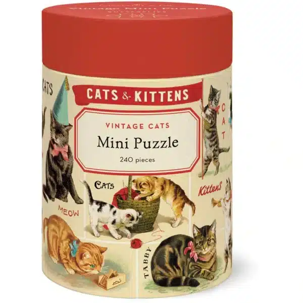 puzzle Vintage Cats de la marque cavallini composé de 240 pièces