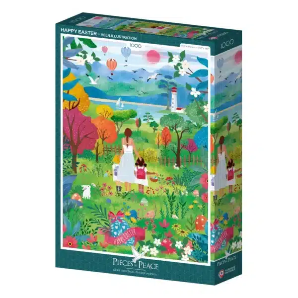 puzzle happy easter de pieces & peace de 1000 pièces