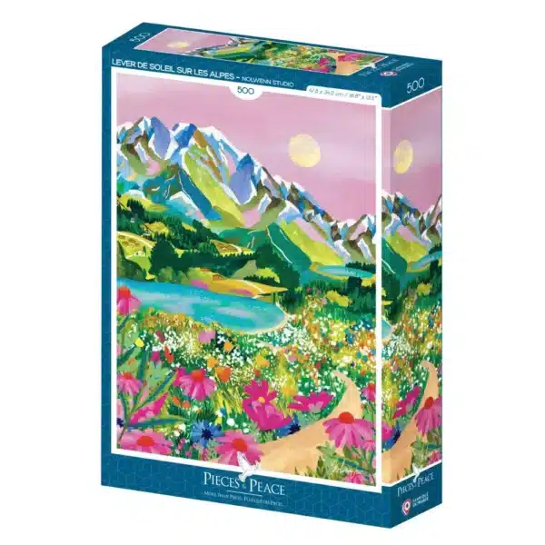 puzzle lever de soleil sur les alpes de pieces & peace de 500 pièces