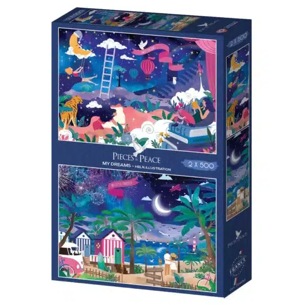 puzzle my dreams de pieces & peace de 2x500 pièces