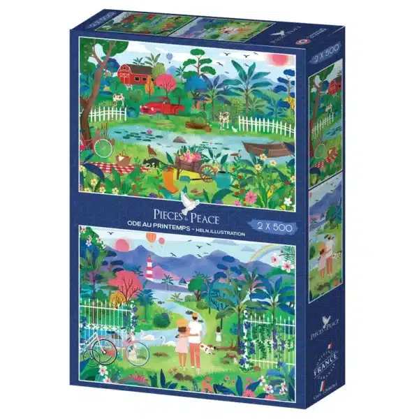 Les 2 puzzle ode au printemps de 2x500 pièces