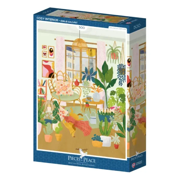 puzzle cosy interior de pieces and peace de 500 pièces