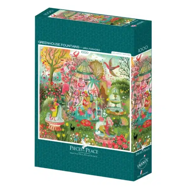 puzzle greenhouse fountains de pieces and peace de 1000 pièces
