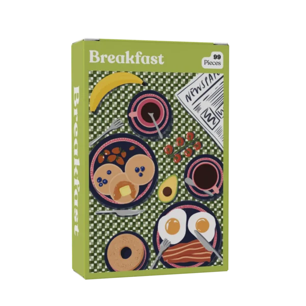 mini puzzle breakfast de puzzledly de 99 pièce, puzzle gourmand, puzzle food.
