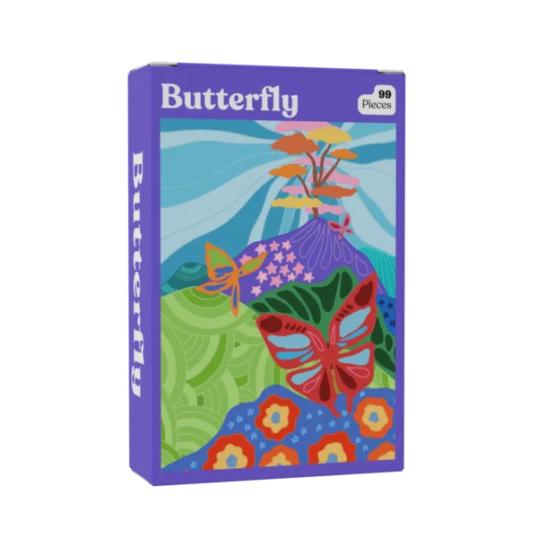 mini puzzle butterfly de puzzledly de 99 pièces