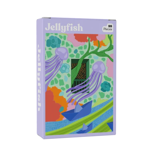 mini puzzle jellyfish de puzzledly de 99 pièces