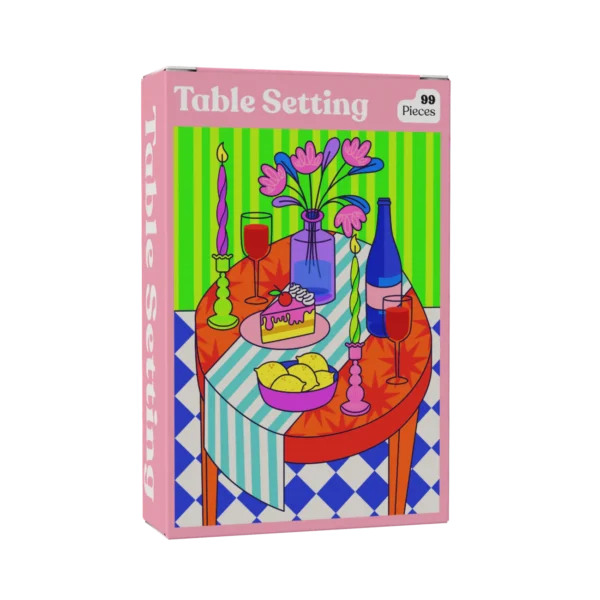 mini puzzle table setting de puzzledly de 99 pièces