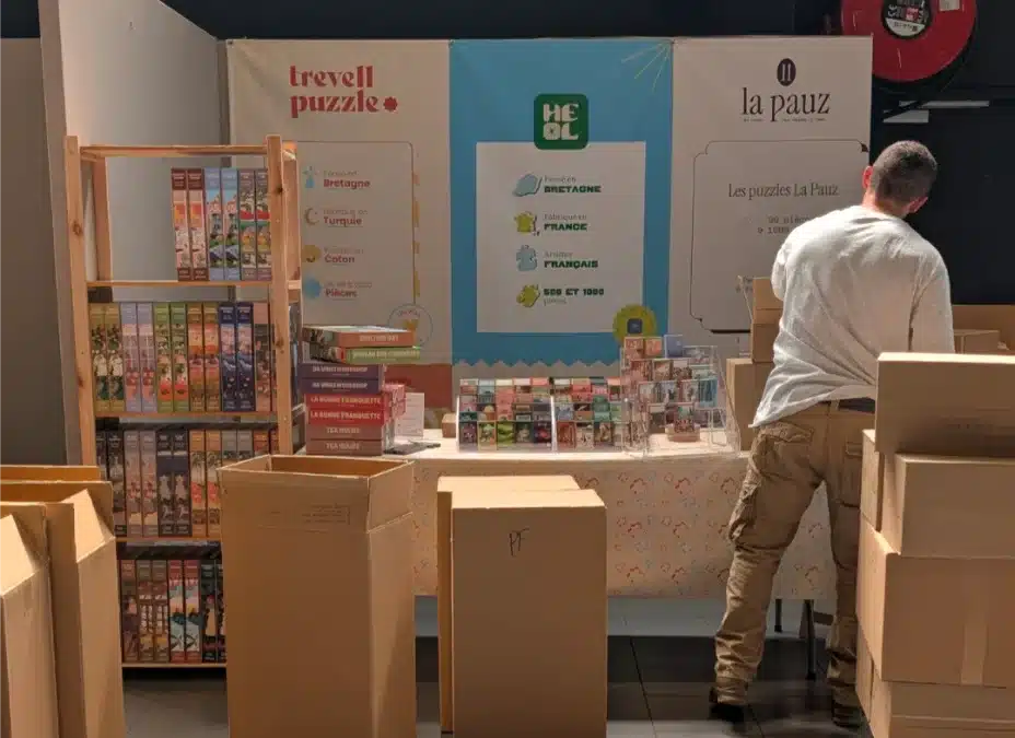 préparation du stand trevell