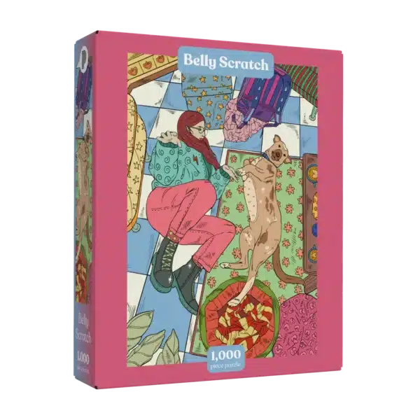 puzzle belly scratch de puzzledly de 1000 pièces, puzzle illustré