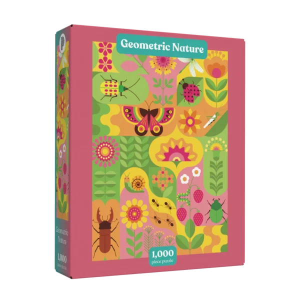 puzzle geometric nature de puzzledly de 1000 pièces, puzzle nature illustré