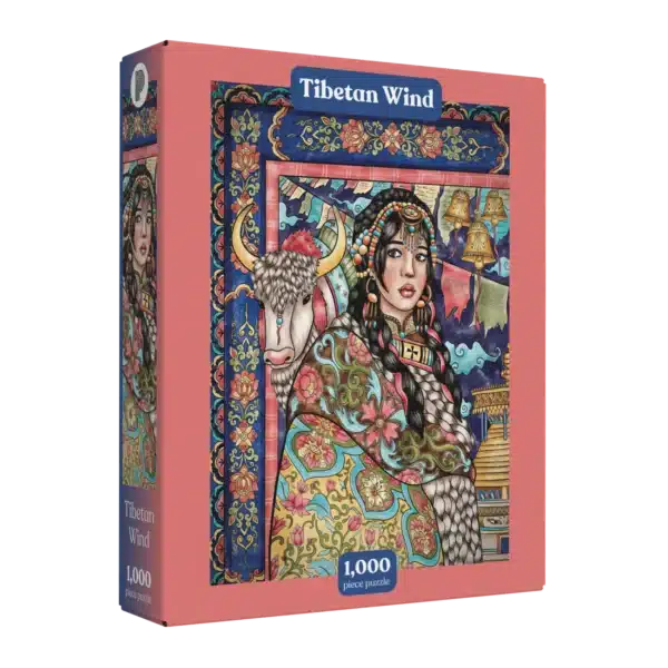 puzzle tibetan wind de puzzledly de 1000 pièces, puzzle traditionnel illustré