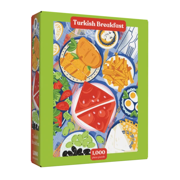 puzzle turkish breakfast de puzzledly de 1000 pièces, puzzle gourmand illustré
