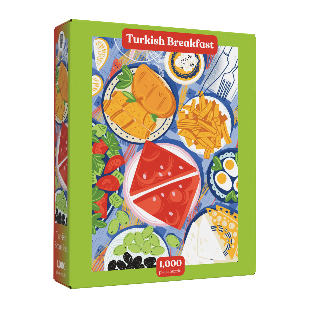puzzle turkish breakfast de puzzledly de 1000 pièces, puzzle gourmand illustré