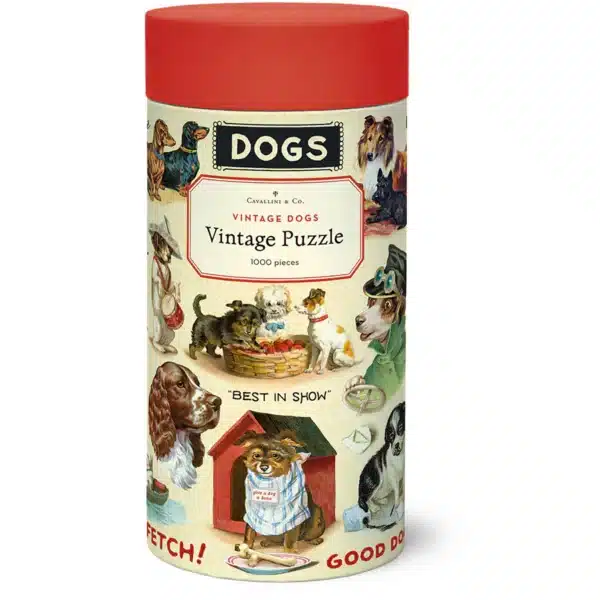 puzzle vintage dogs de cavallini de 1000 pièces
