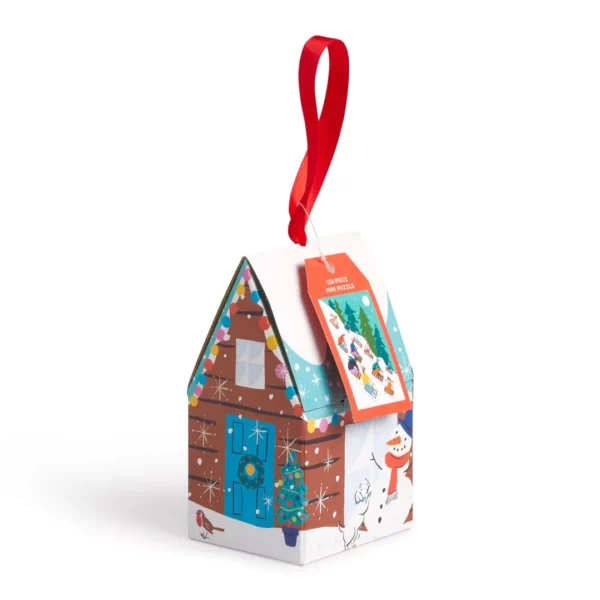 mini puzzle winter sledding de galison de 130 pièces, puzzle boite original de Noël.