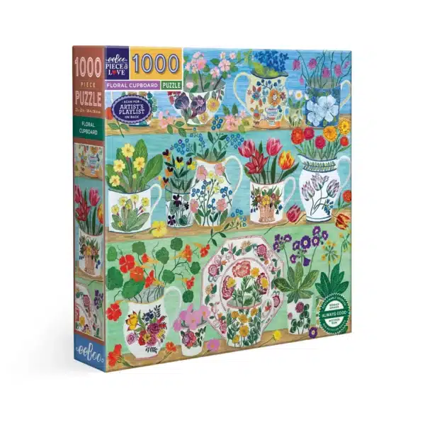 Puzzle Floral Cupboard - Eeboo - 1000 pièces