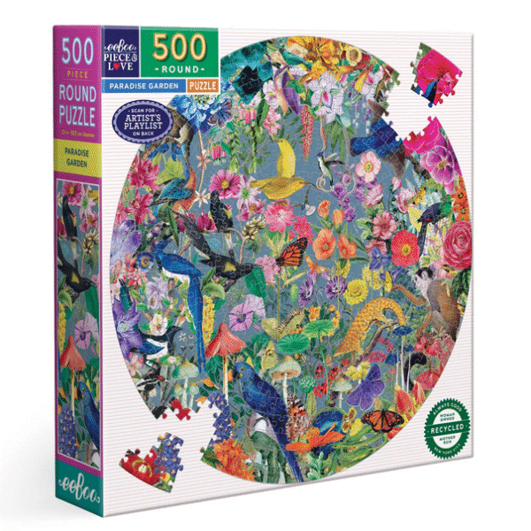 Paradise Garden 500 Round Puzzle eeboo