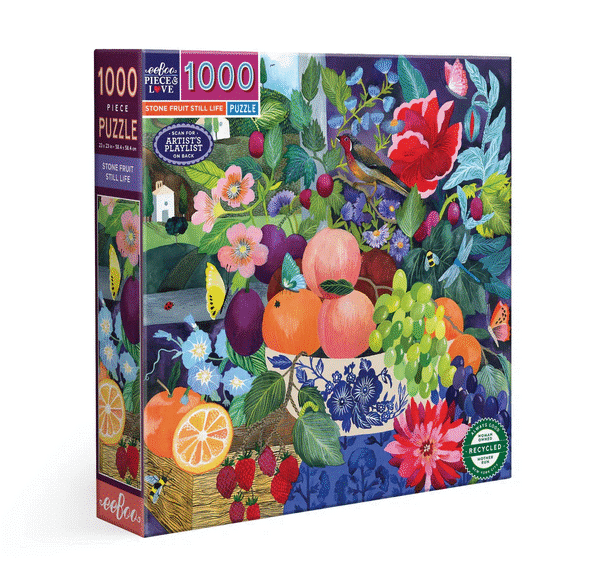 Stone Fruit Still Life 1000 Piece Puzzle eeboo