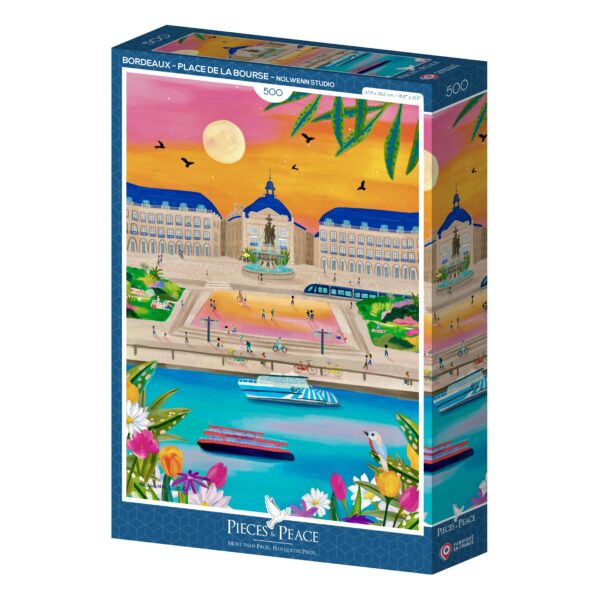 puzzle bordeaux, place de la bourse de eeboo de 500 pieces