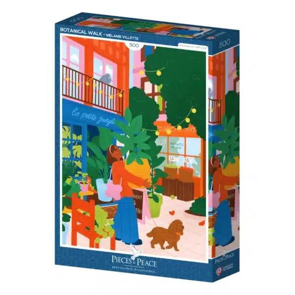 puzzle Botanical Walk de pieces & peace de 500 pieces, puzzle nature illustré, puzzle adulte