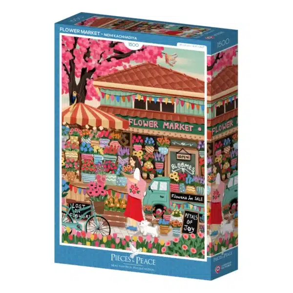 puzzle flower market de pieces & peace de 1500 pièces